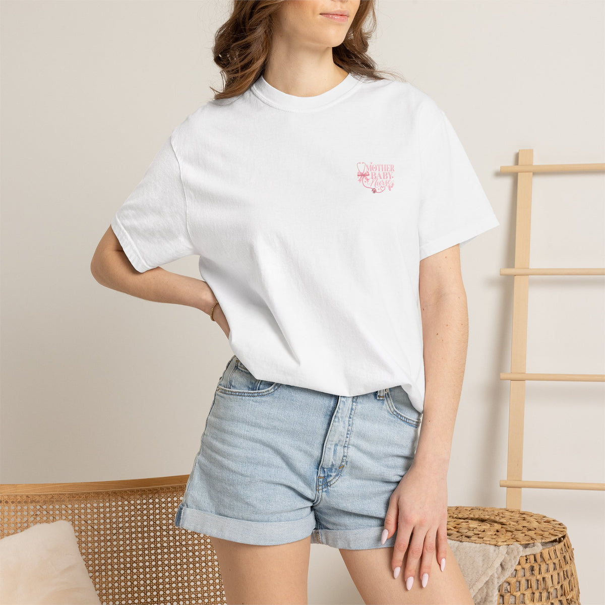 Mother Baby Nurse Comfort Colors PINK® T-Shirt | Women’s Health Nurse Tee