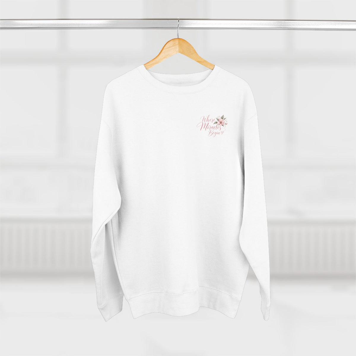 Where Miracles Begin Women’s Floral Crewneck