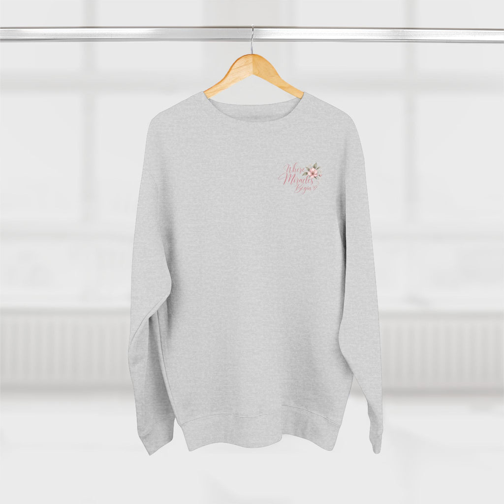 Where Miracles Begin Women’s Floral Crewneck