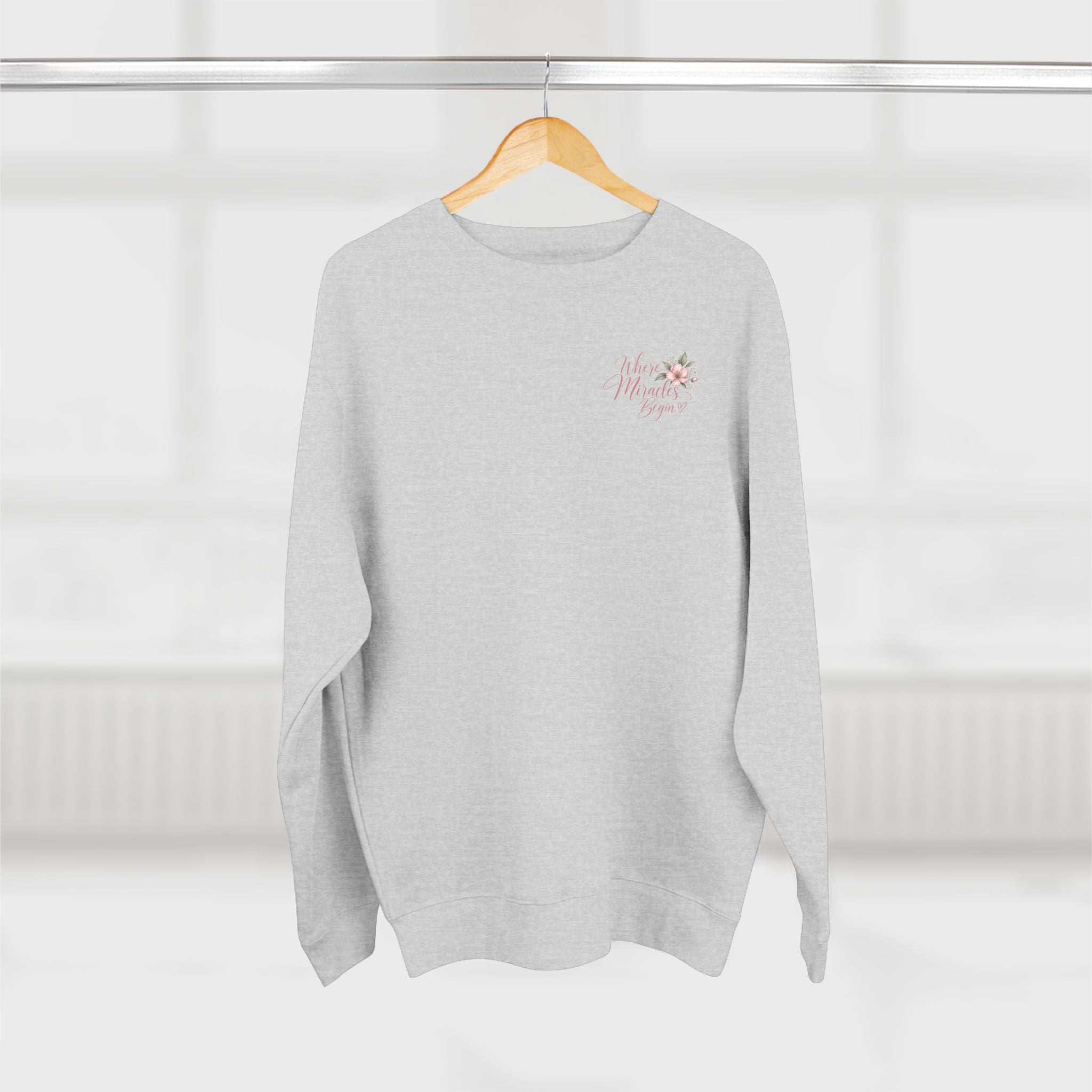 Where Miracles Begin Women’s Floral Crewneck