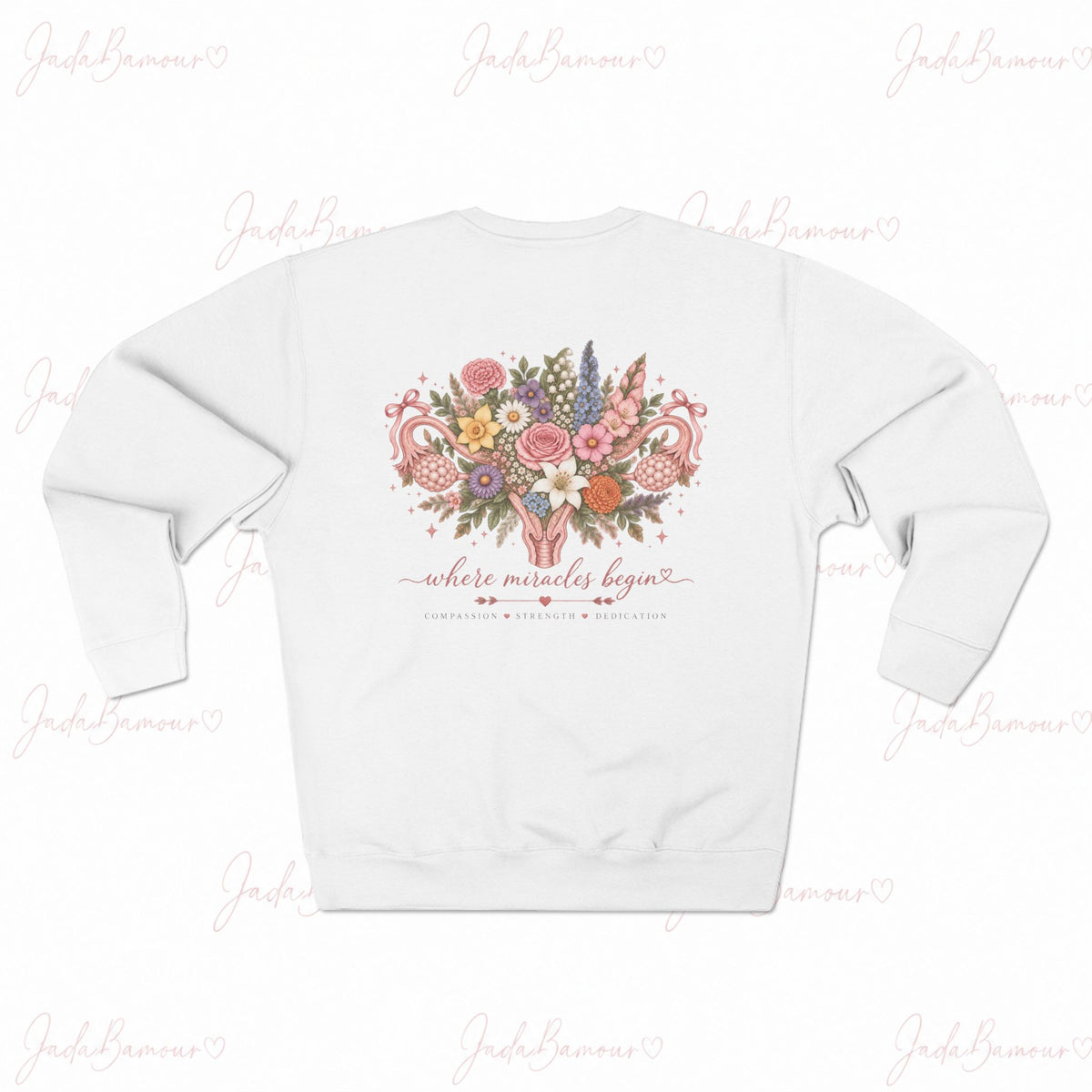 Where Miracles Begin Women’s Floral Crewneck