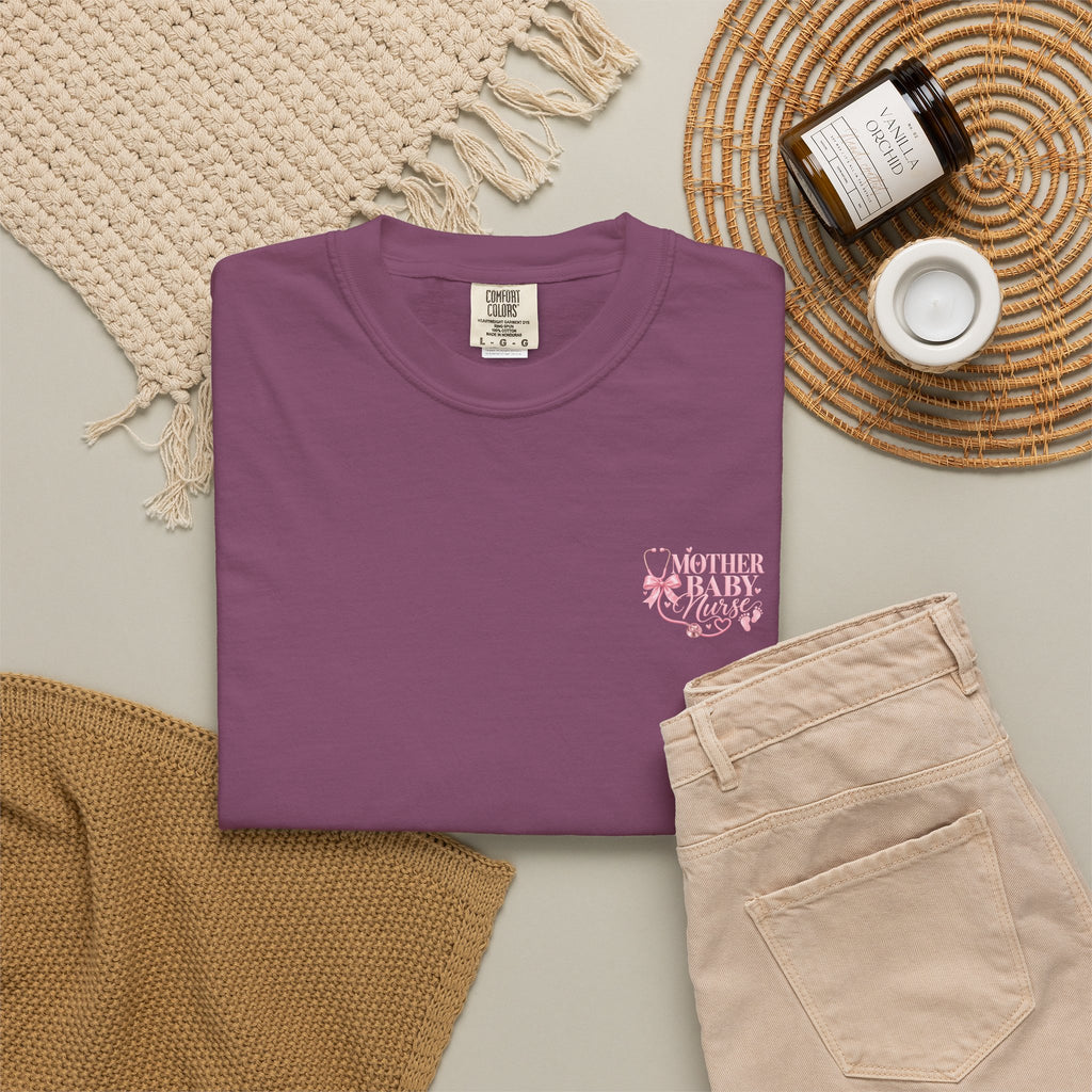 Mother Baby Nurse Comfort Colors PINK® T-Shirt | Women’s Health Nurse Tee