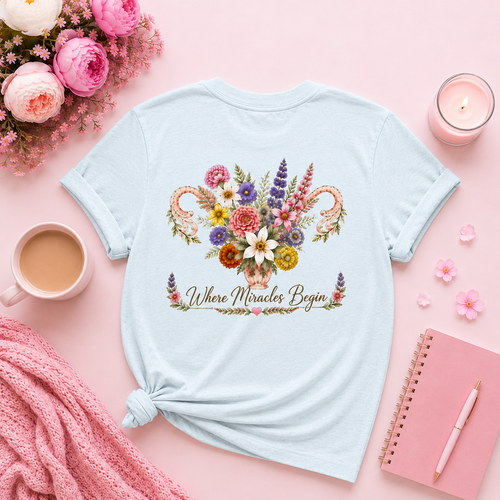 Where Miracles Begin ♡ Labor & Delivery Nurse Tee