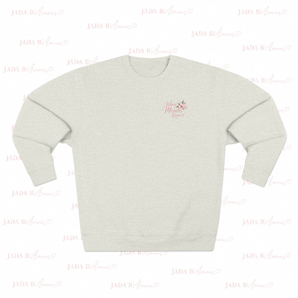 Where Miracles Begin Women’s Floral Crewneck