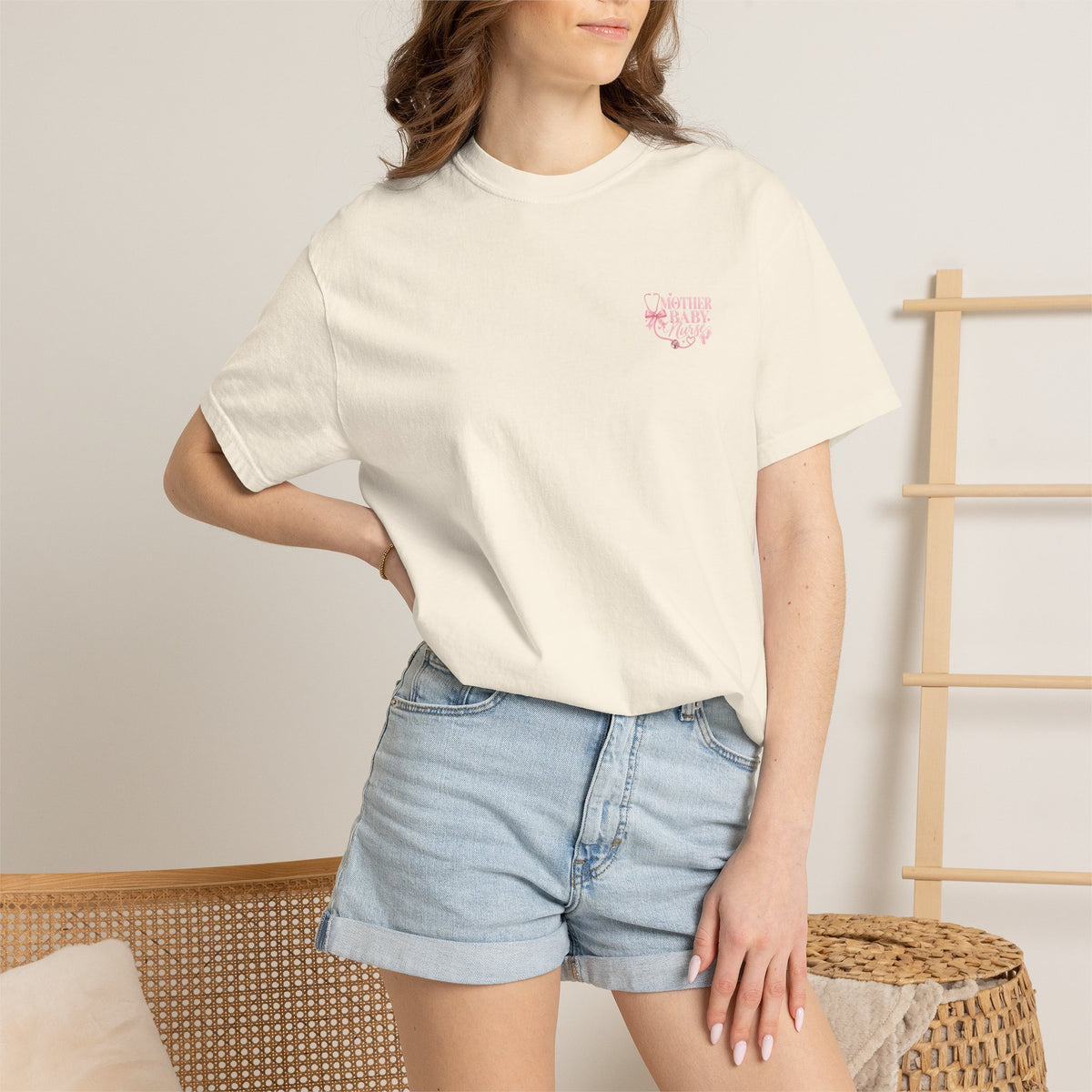 Mother Baby Nurse Comfort Colors PINK® T-Shirt | Women’s Health Nurse Tee